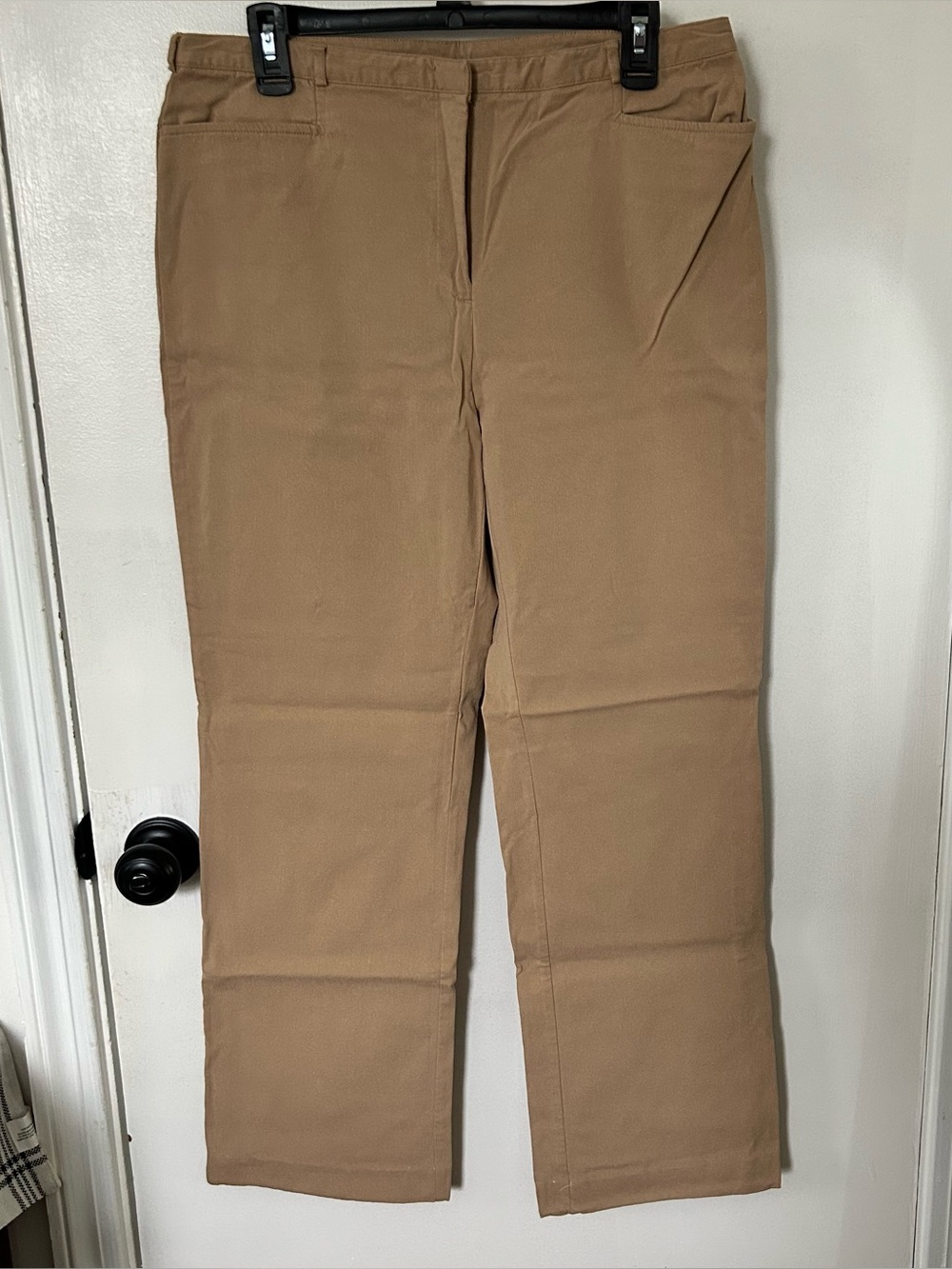 Express “World Brand” Women's Vintage Stretch Khaki Pants Tan 90s Y2K 13/14